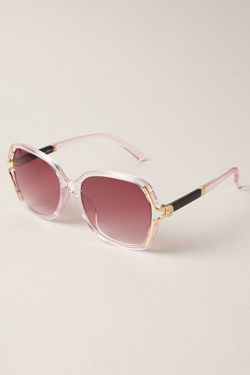 Kalani - Leopard Detailed Square Frame Sunglasses