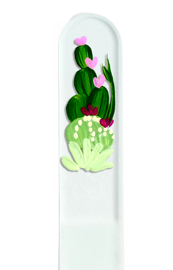 Glass Nail File - Cactus