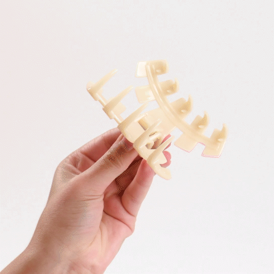 Teleties - Classic Hair Clip Coconut White (Large)