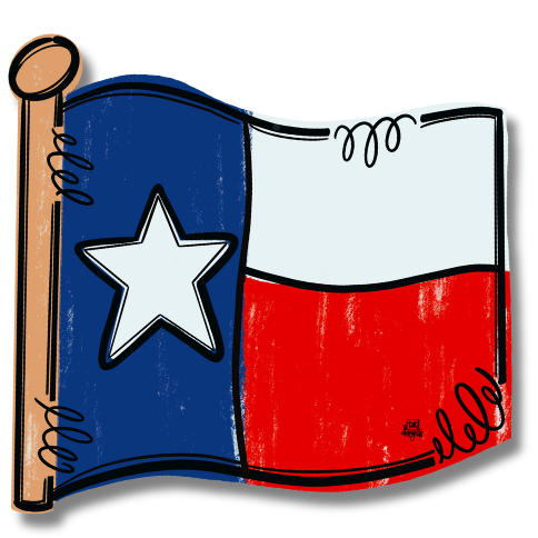 Door Hanger Attachment - Texas Flag