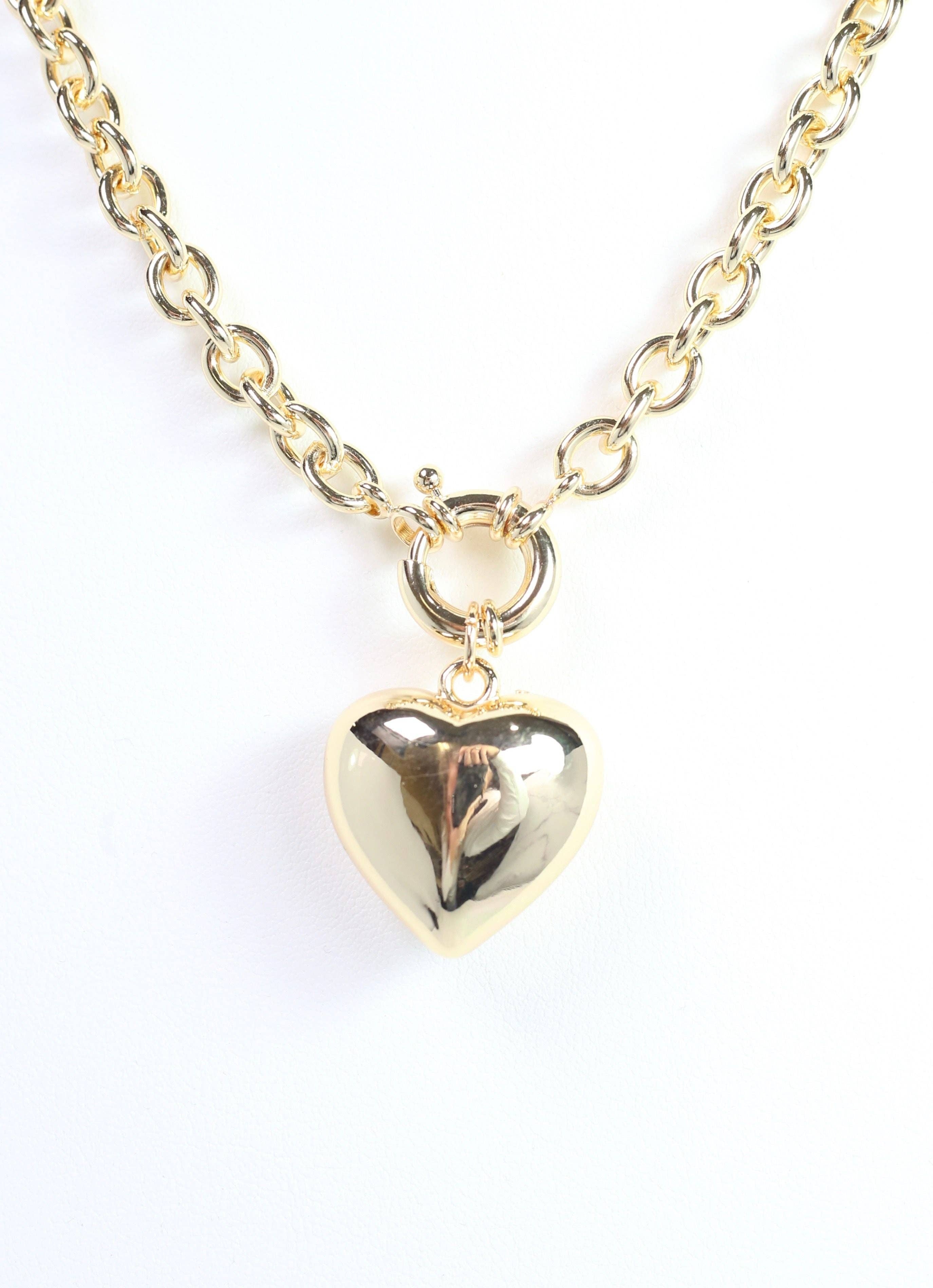 Nicole - Puff Heart Necklace