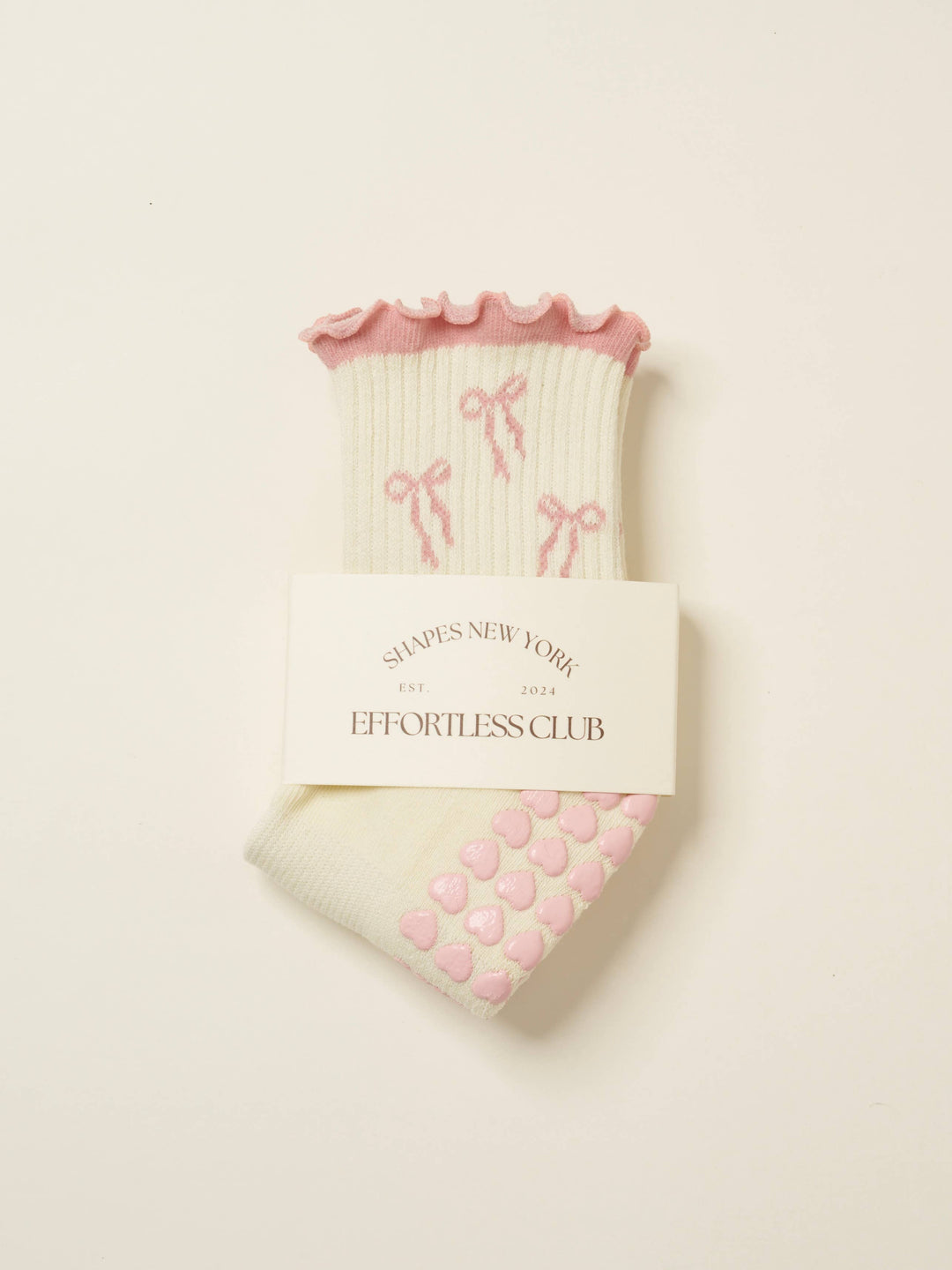 Grip Socks - Bows & Ruffles - Pink
