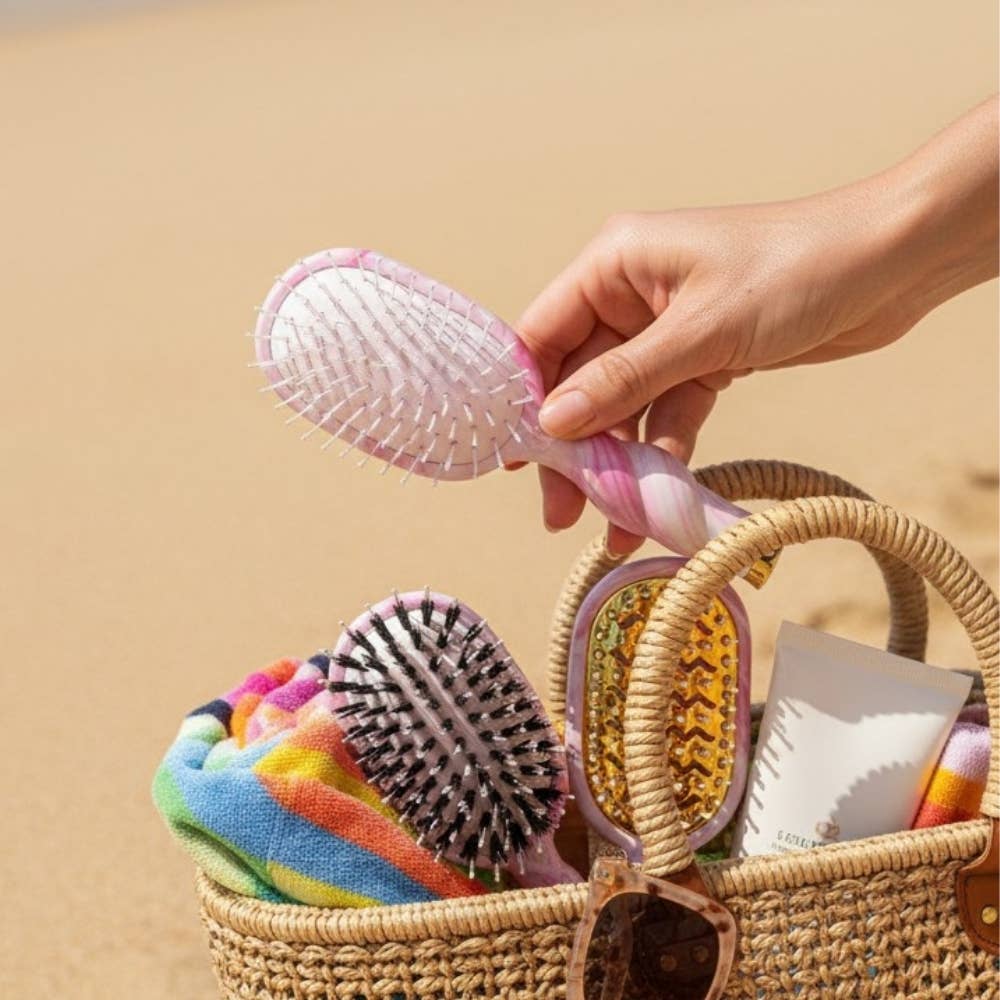 Teleties - Mini Detangler Brush | Medium | Pinch Me!