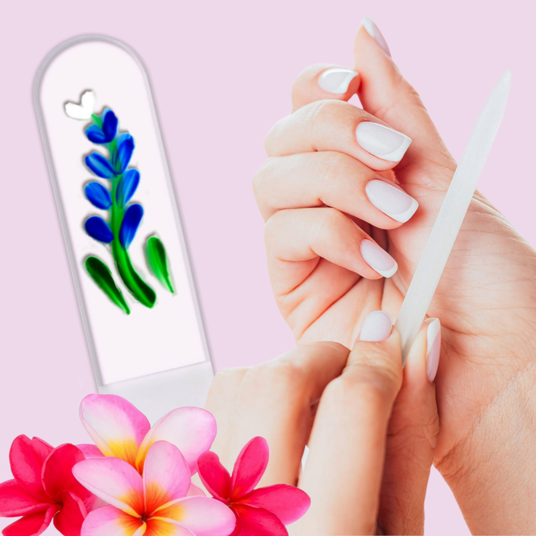Glass Nail File - Texas Bluebonnet