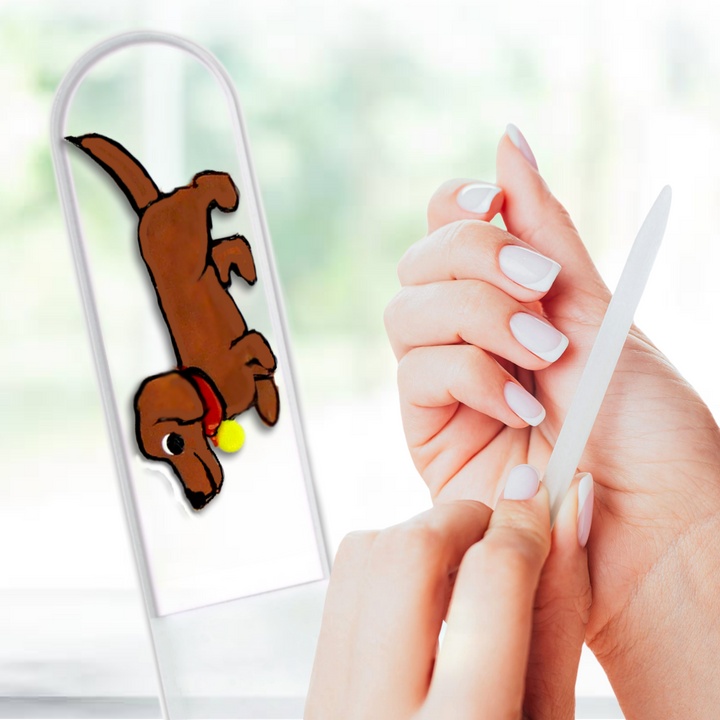 Glass Nail File - Dachshund Dog