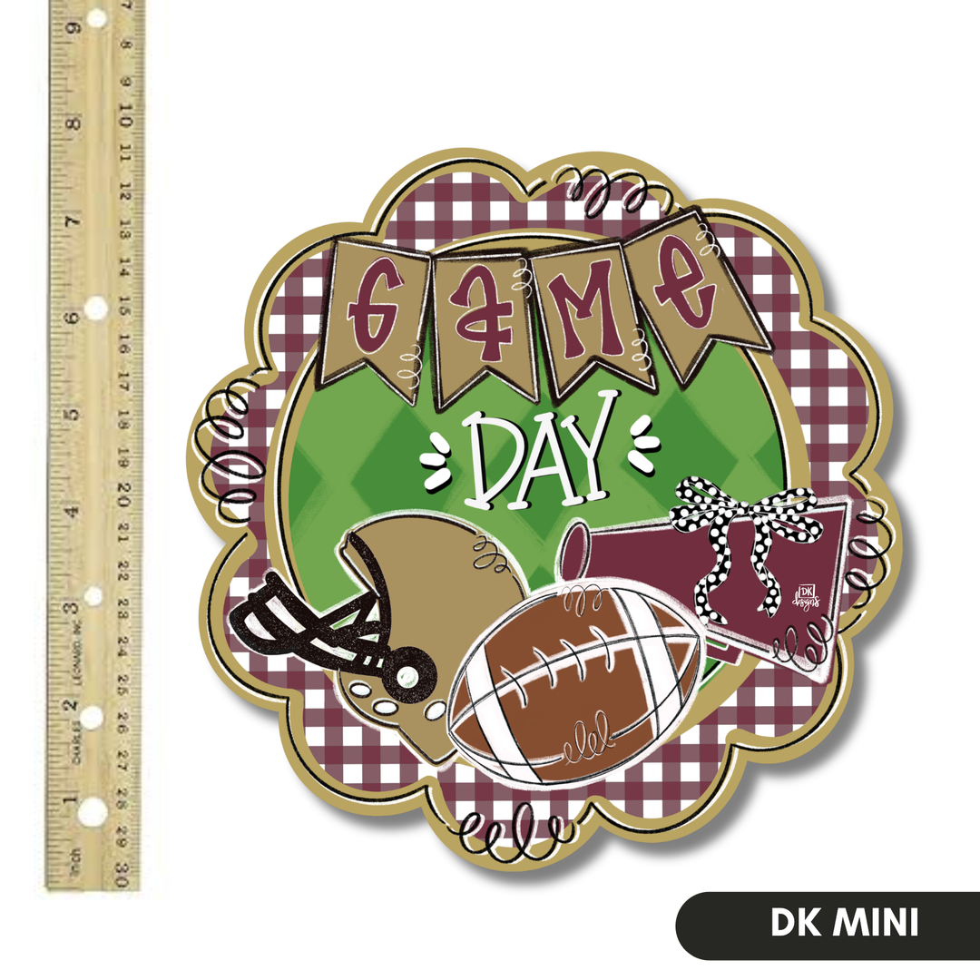 Door Hanger Attachment - Maroon and Gold Game Day