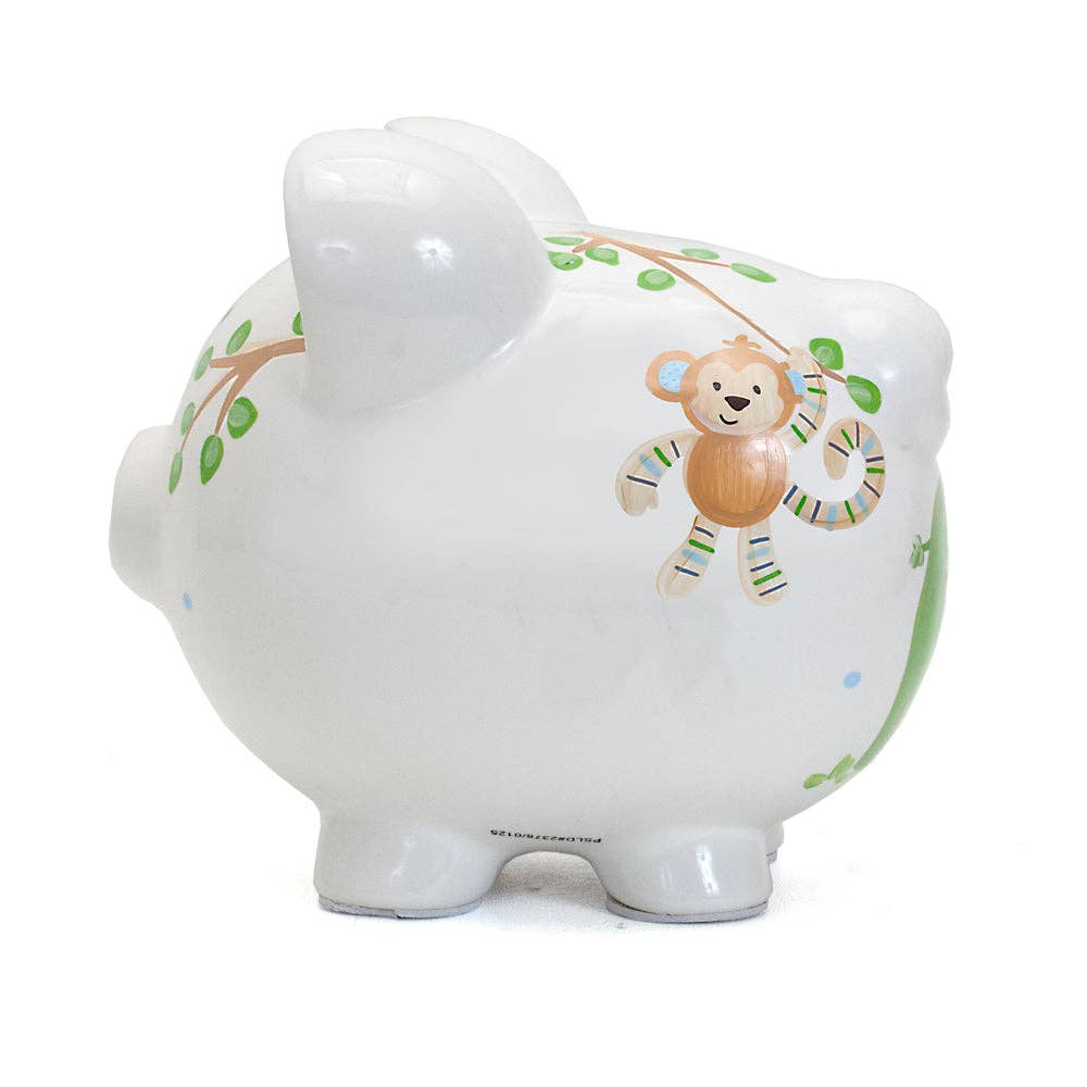Large Piggy Bank - Blue Tropical Punch