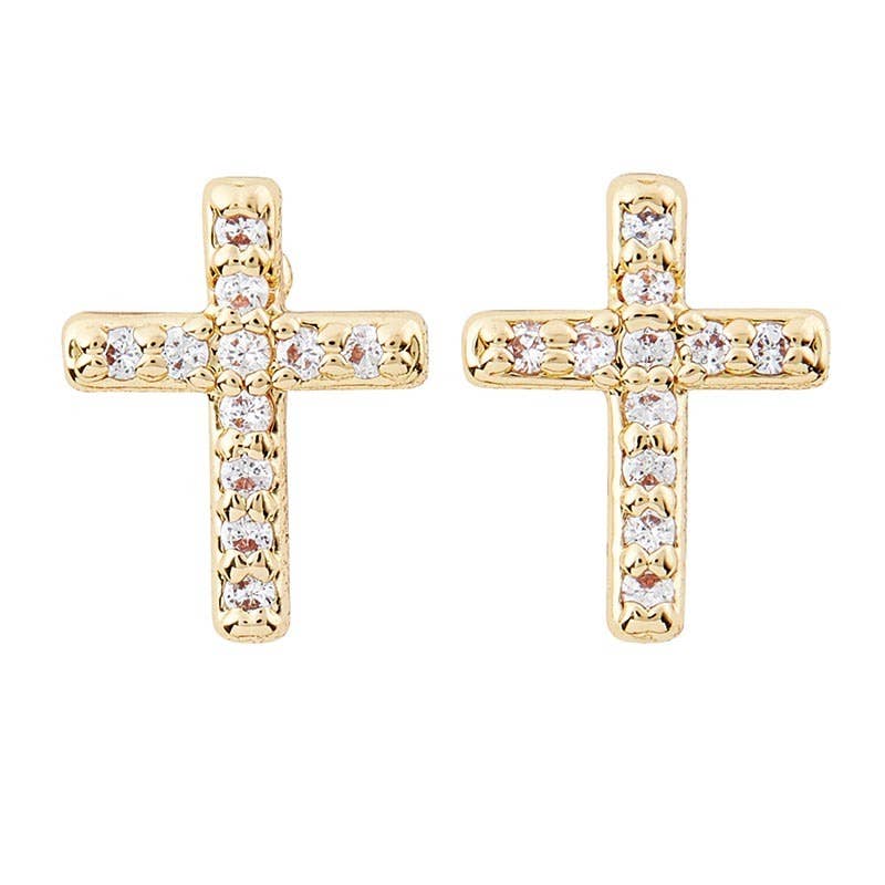 Ceramic Jewelry Dish & Cross Earrings - Love Forever