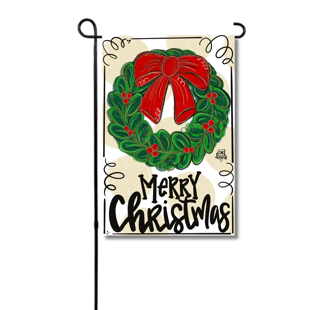 Garden Flag - Christmas Wreath