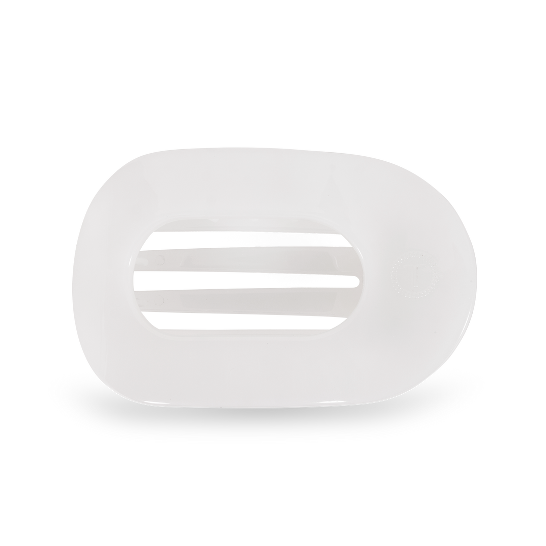 Telties - Round Flat Hair Clip Coconut White (Medium)