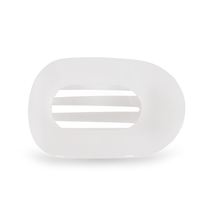 Telties - Round Flat Hair Clip Coconut White (Medium)