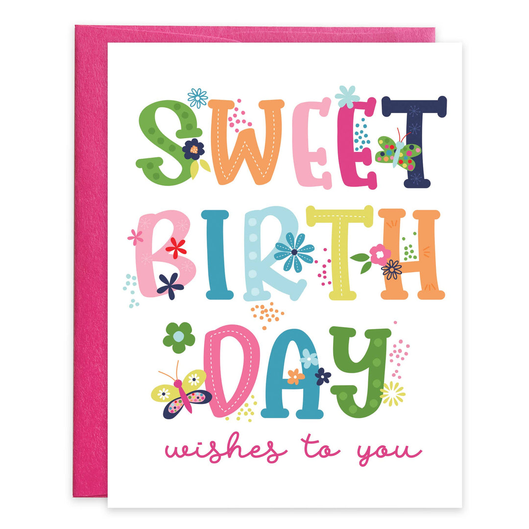 Birthday Greeting Card - Sweet Flowers Birthday