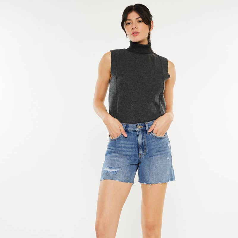Randi - High Rise Denim Shorts