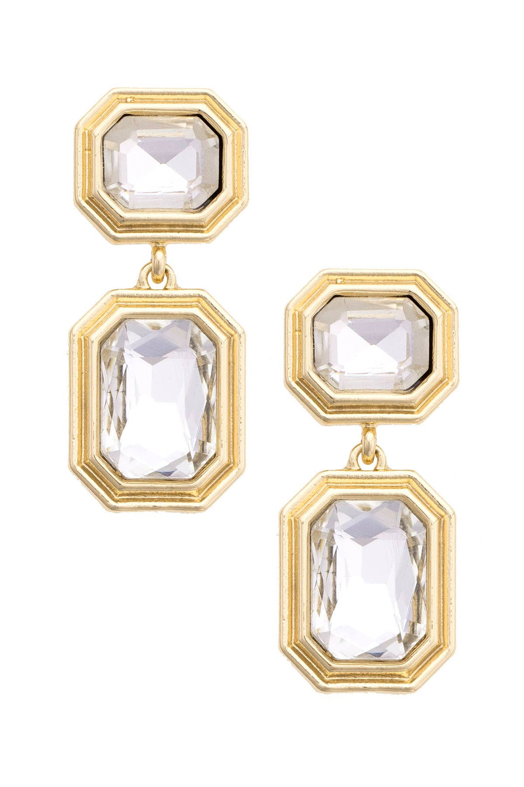 Monet Bezel Drop Earrings