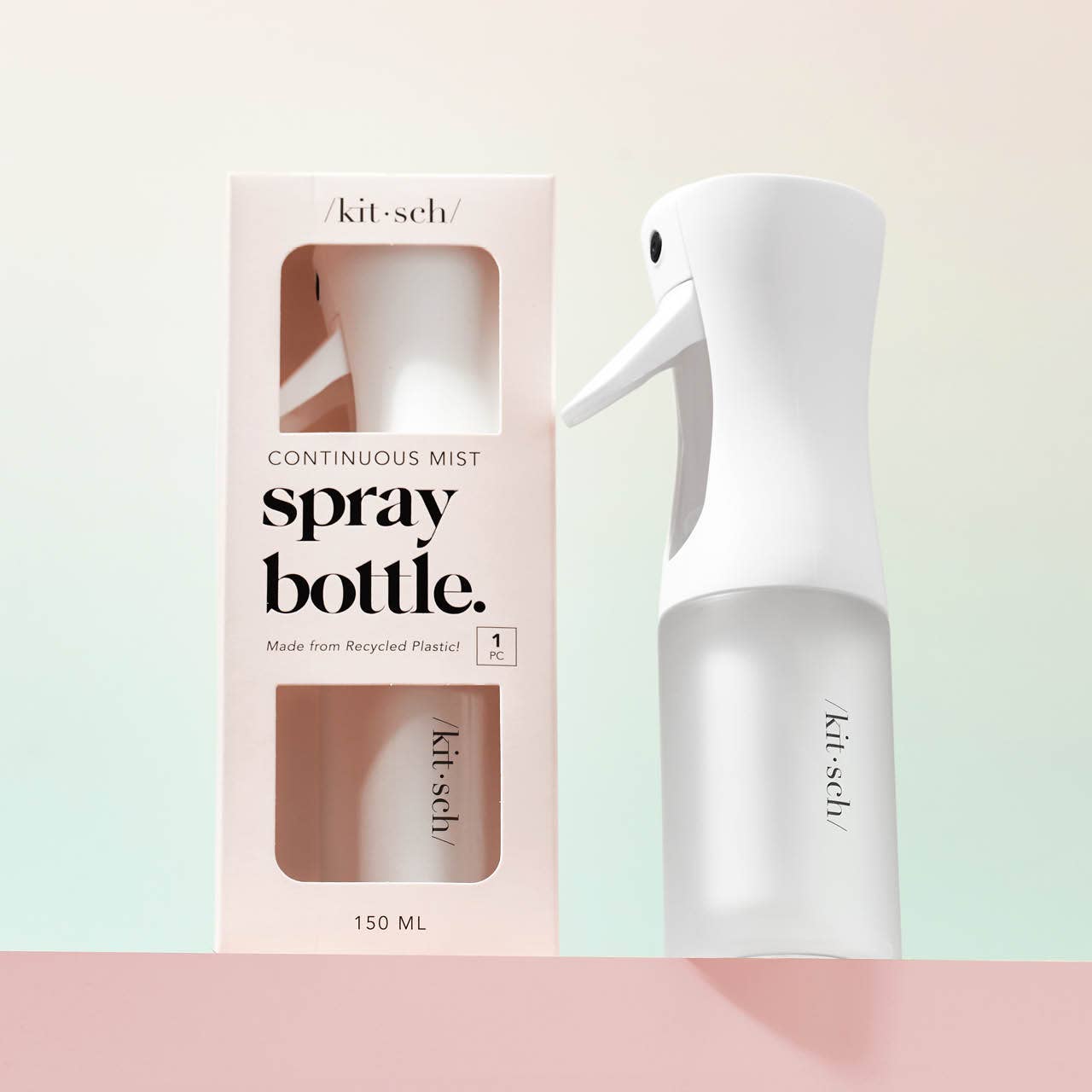 Kitsch - Recycled Plastic Continuous Spray Bottle (White)
