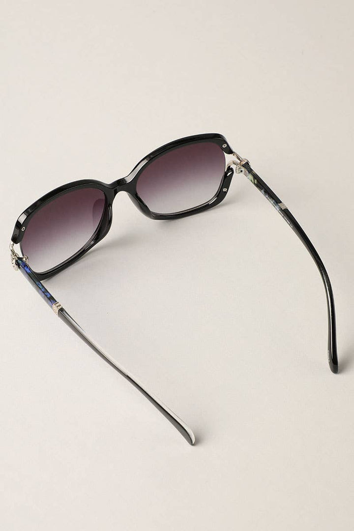 Kalani - Leopard Detailed Square Frame Sunglasses