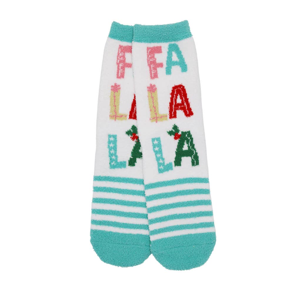 Fuzzy Christmas Socks - Merry and Bright