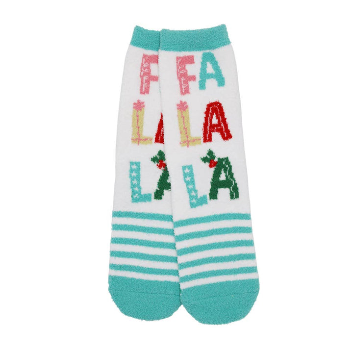 Fuzzy Christmas Socks - Merry and Bright