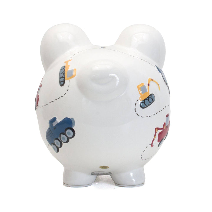 Large Piggy Bank - White Construction