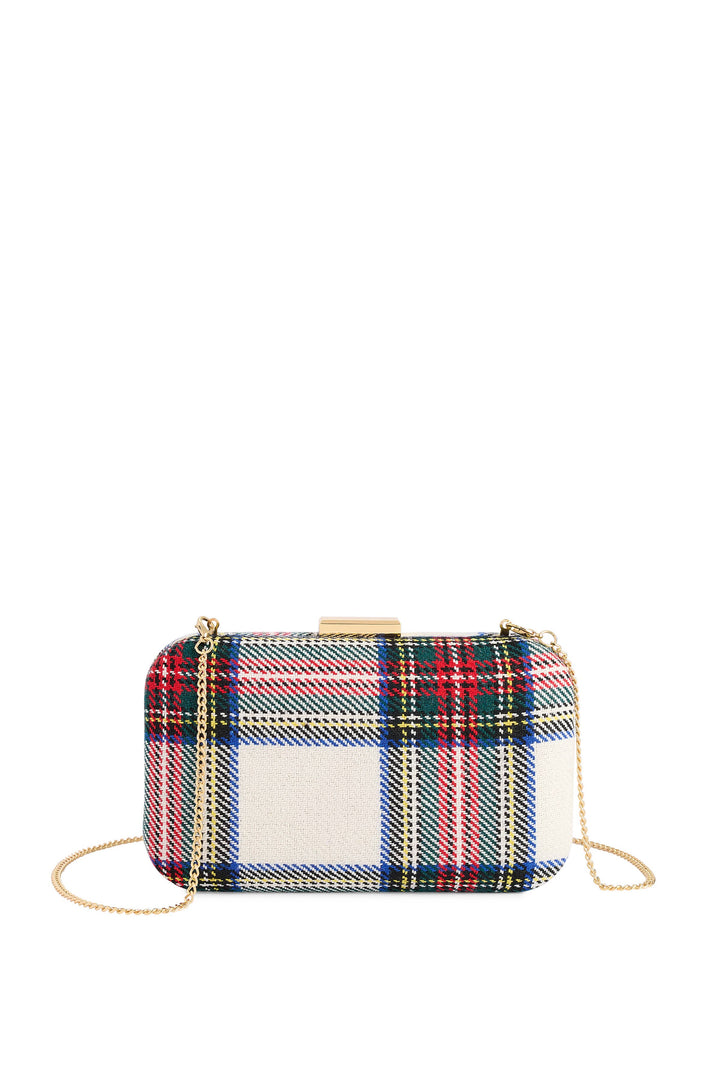 Scottie - Ivory Plaid Clutch