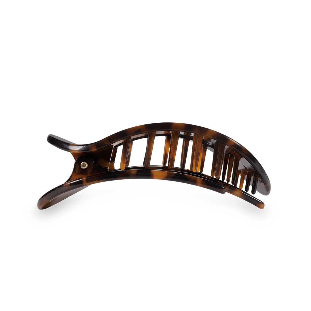 Teleties - Round Flat Hair Clip | Small | Tortoise