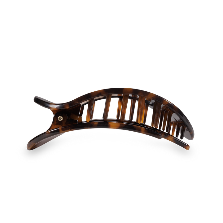 Teleties - Round Flat Hair Clip | Small | Tortoise