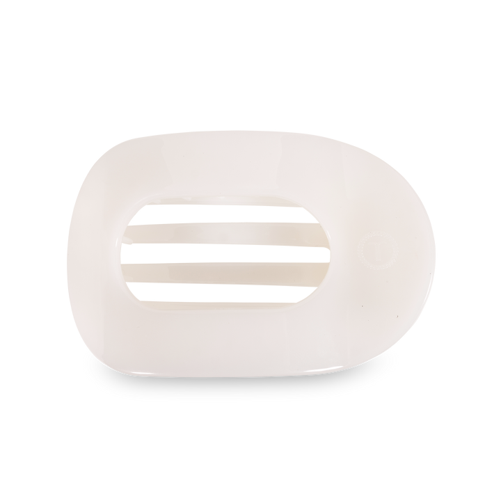 Teleties - Round Flat Hair Clip Coconut White (Large)