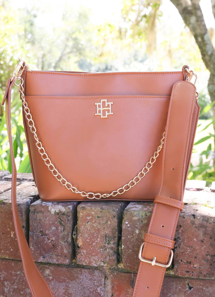 Brielle - Bucket Crossbody Bag (Camel)