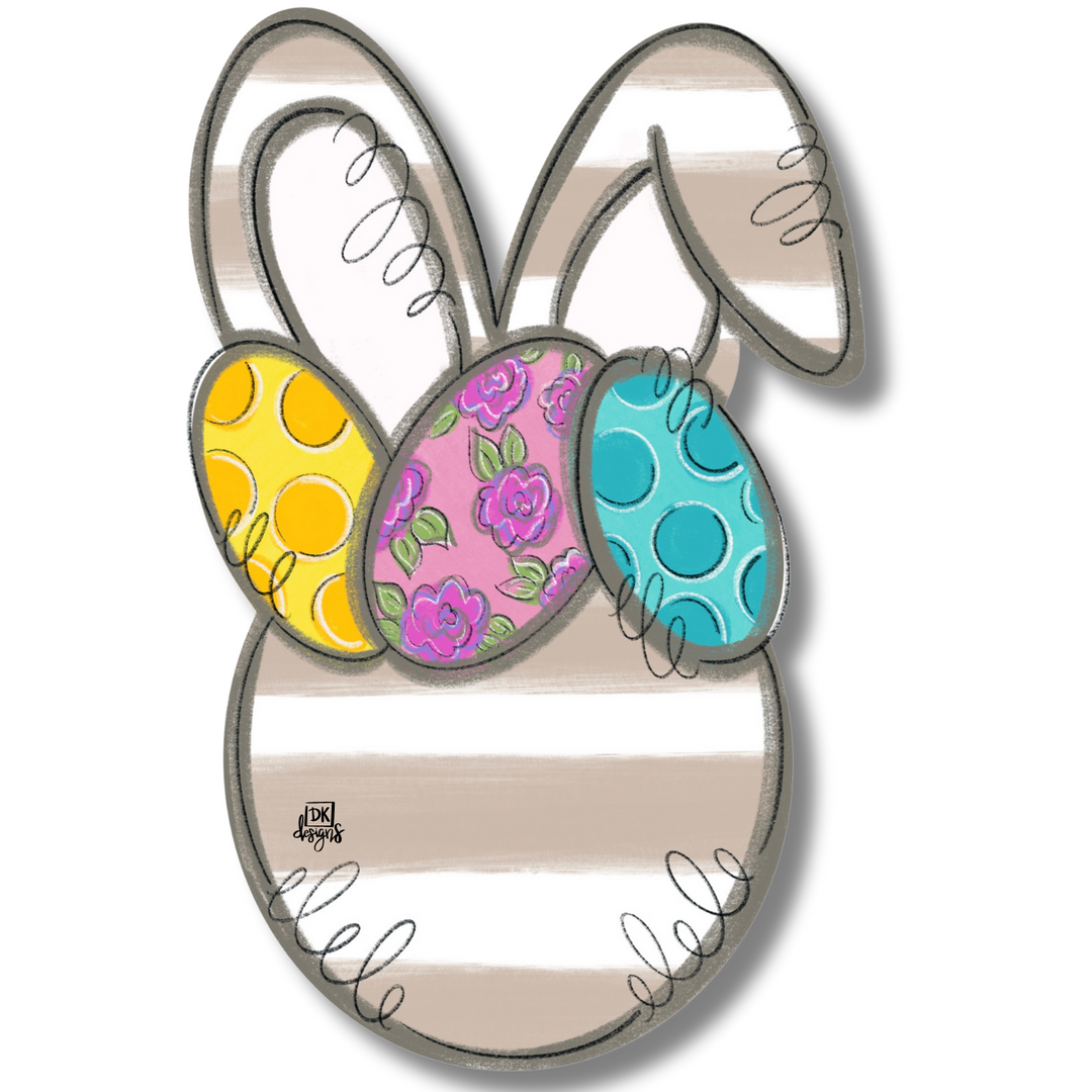 Door Hanger Attachment - Striped Bunny
