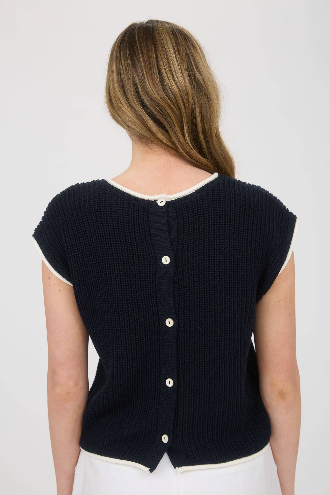 Allyson - Button Detail Knit Sweater