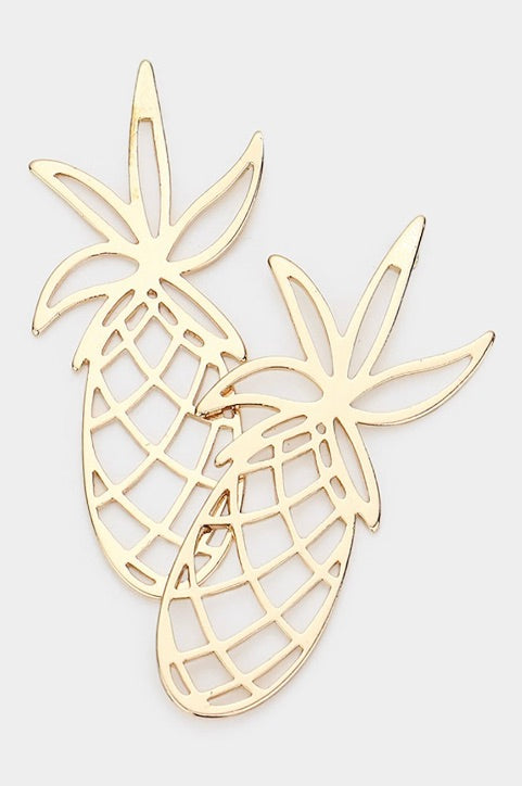 Bailey - Gold Pineapple Earrings