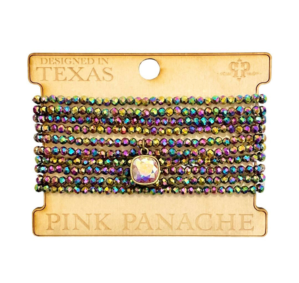 Pink Panache - Multi-Color Beaded Bracelet Set of 10