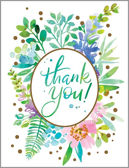 Thank You Greeting Card - Thank You Greenery