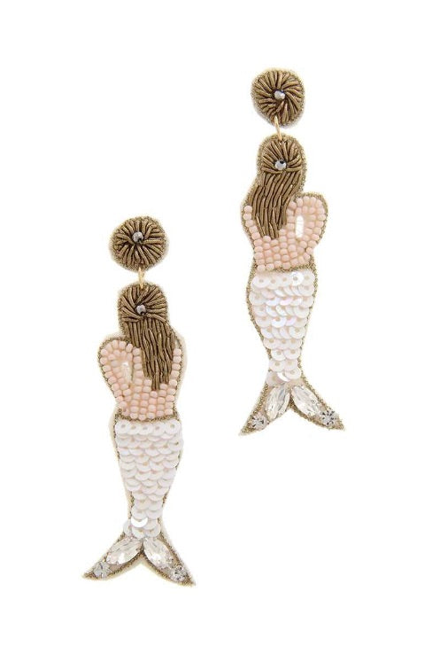 Beaded Mermaid Earrings