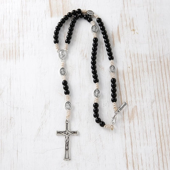 First Holy Communion Rosary - Black