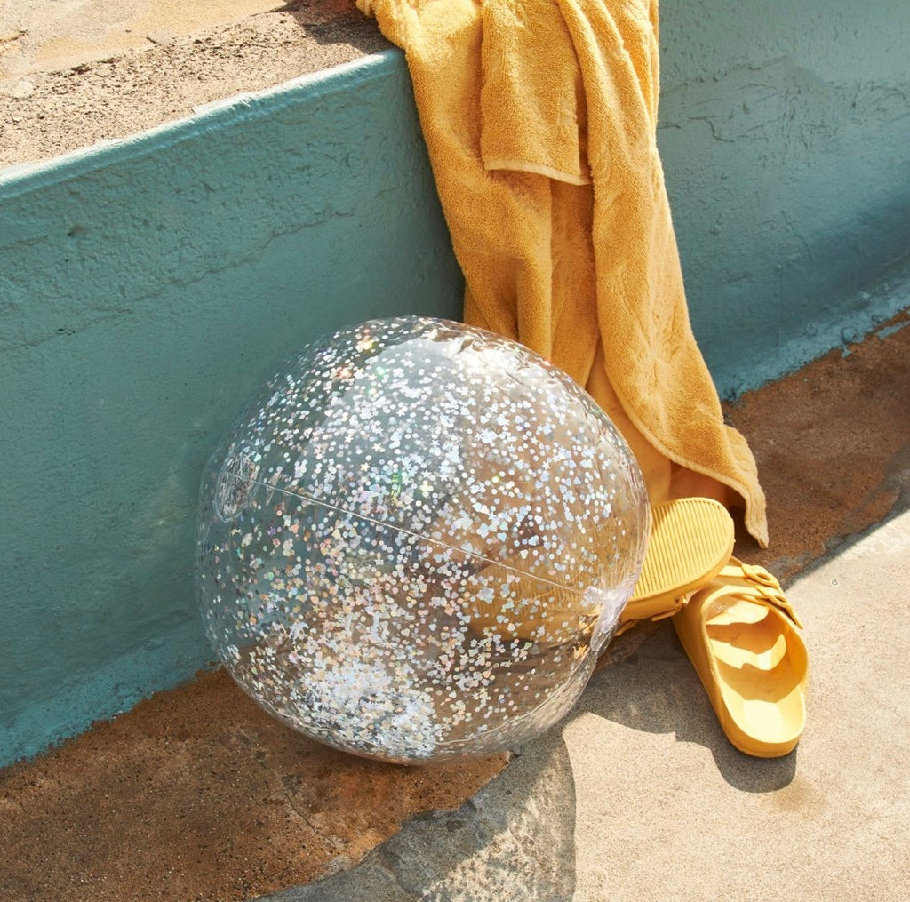 Glitter Inflatable Beach Ball - 13 INCH