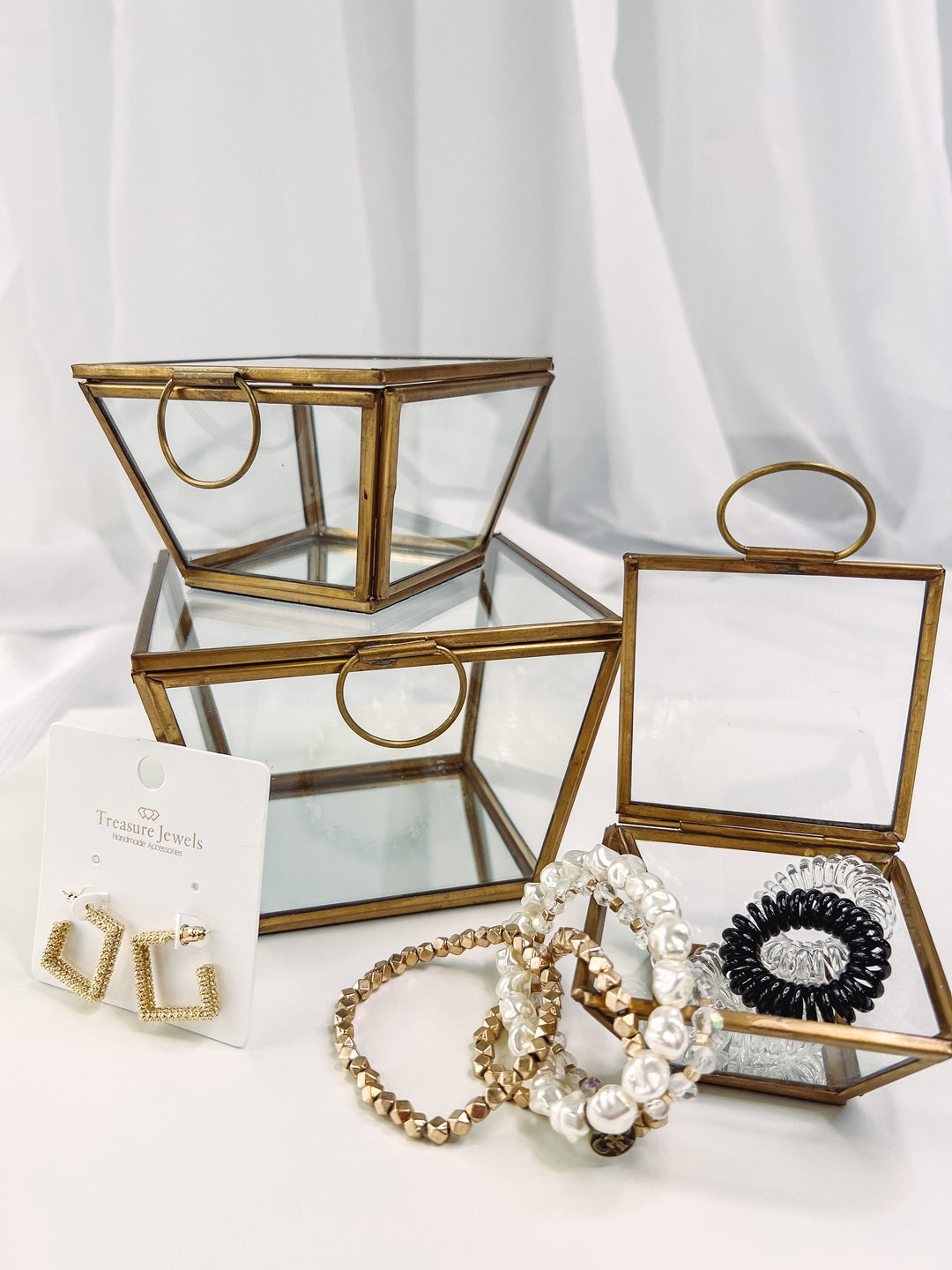 3 Tier Glass Jewelry/Trinket Storage Box