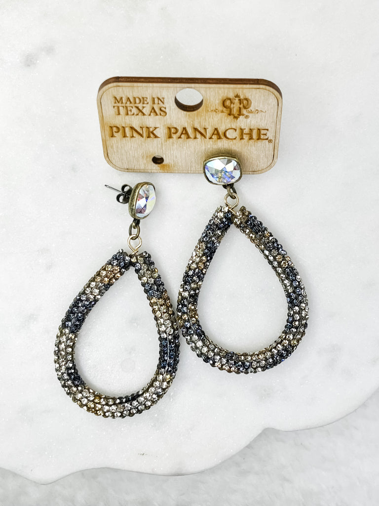 Brynn - Pink Panache Leopard Teardrop Earrings