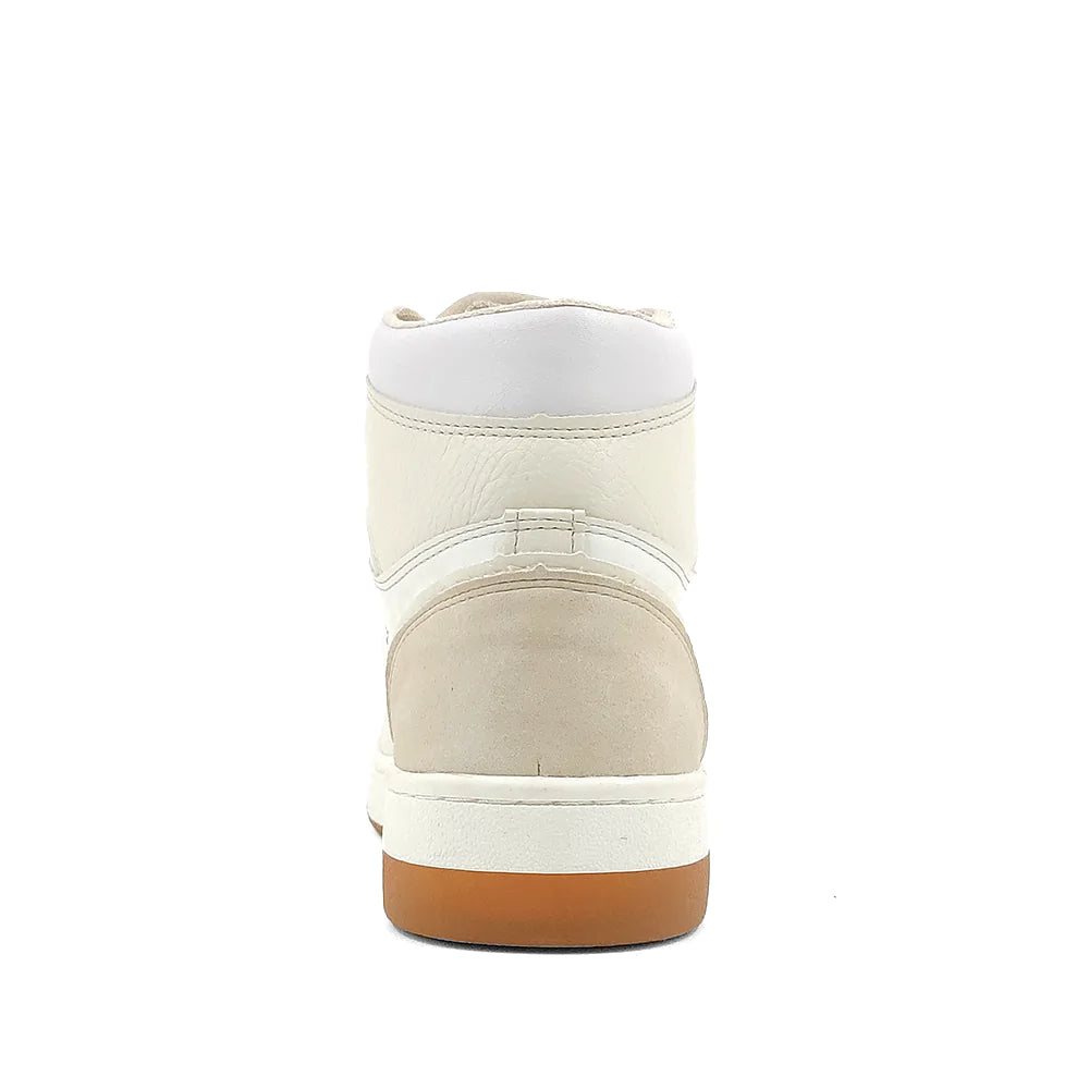 Rebecca - Beige/ White High Top Sneakers