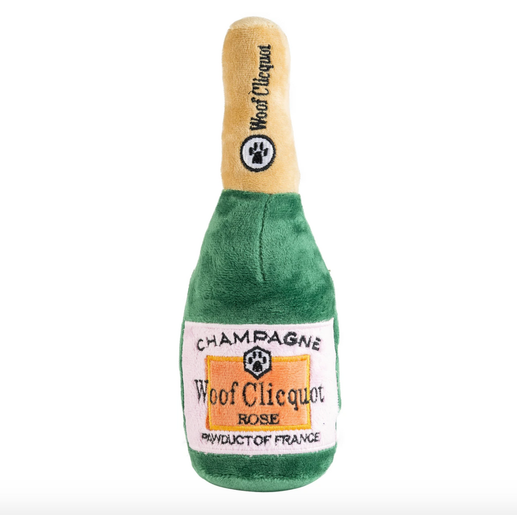 Dog Toy - Woof Clicquot Rose' Champagne Bottle Small