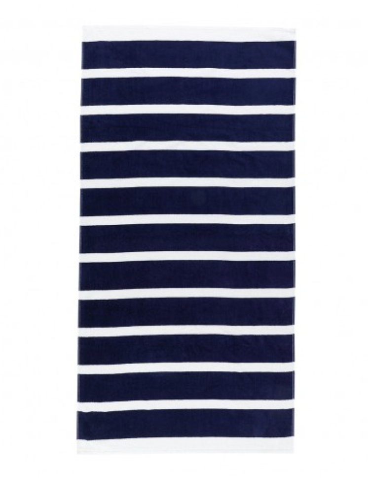 Piper - Navy Stripe Beach Towel