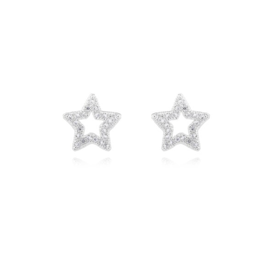 Katie Loxton - Silver Star Pave Earrings