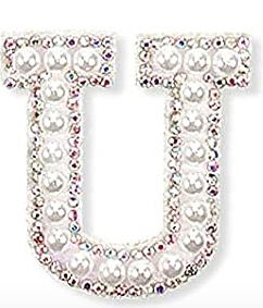 Iron On Pearl Varsity Patch Letters
