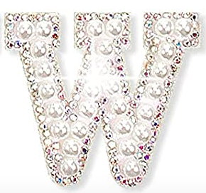 Iron On Pearl Varsity Patch Letters