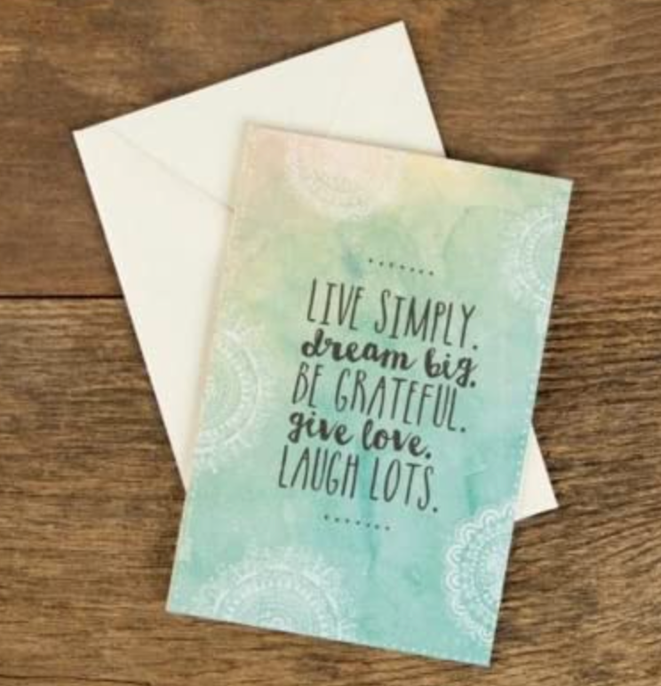 Greeting Card - Live Simply Dream Big