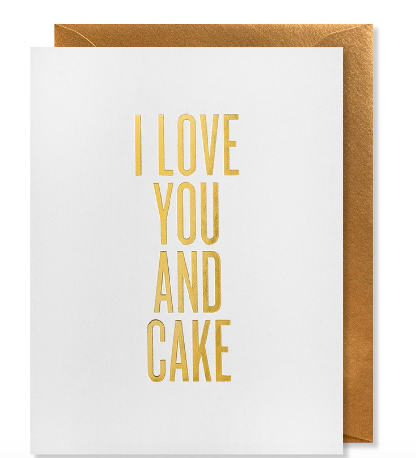 Greeting Card - I Love You And Cake