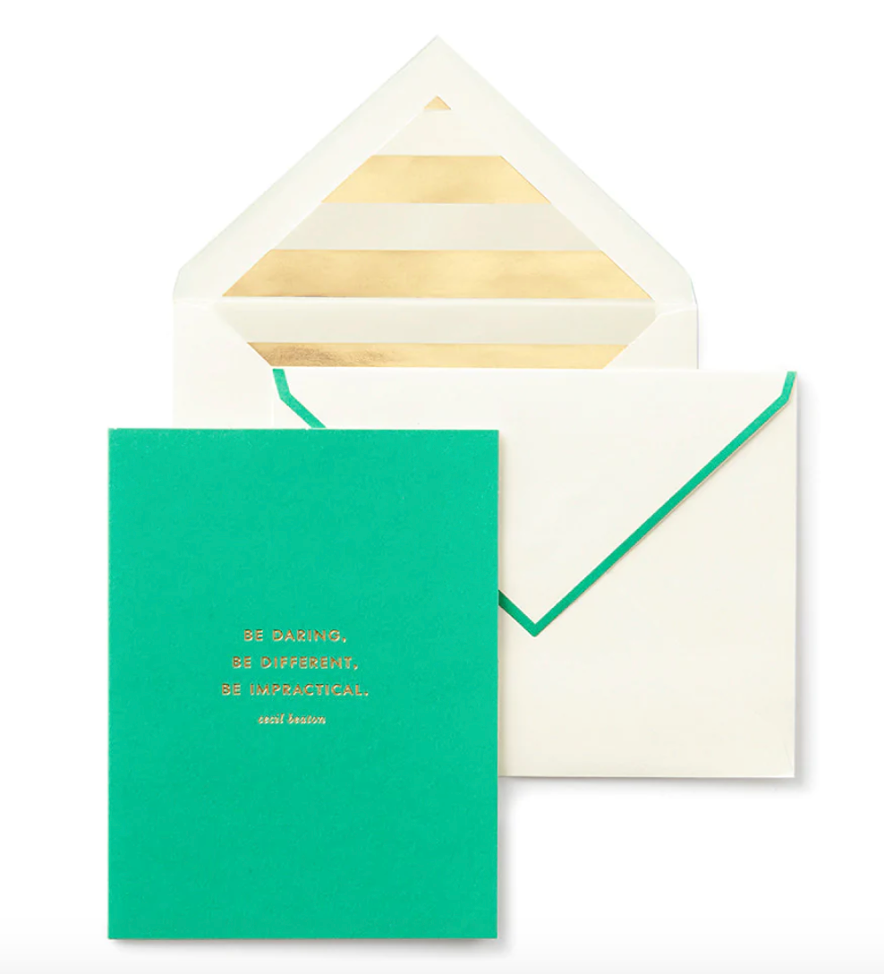 Kate Spade Greeting Card - Be Daring. Be Different. Be Impractical.
