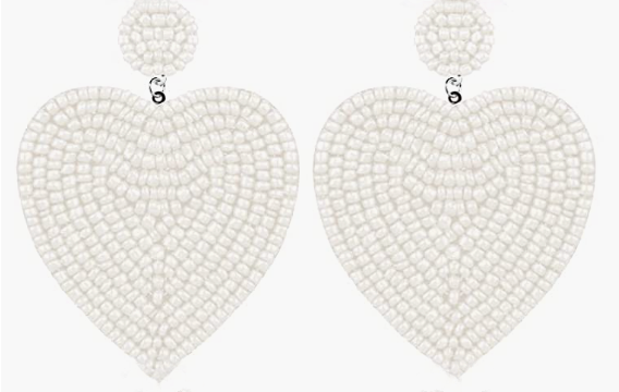 Stassi - Beaded Heart Earrings
