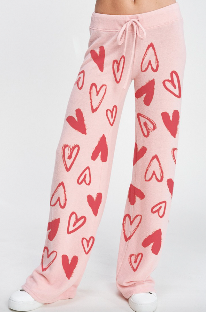 Evelyn - Red Hearts Lounge Pants