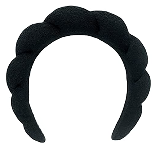 Terry Cloth Spa Headband - Black